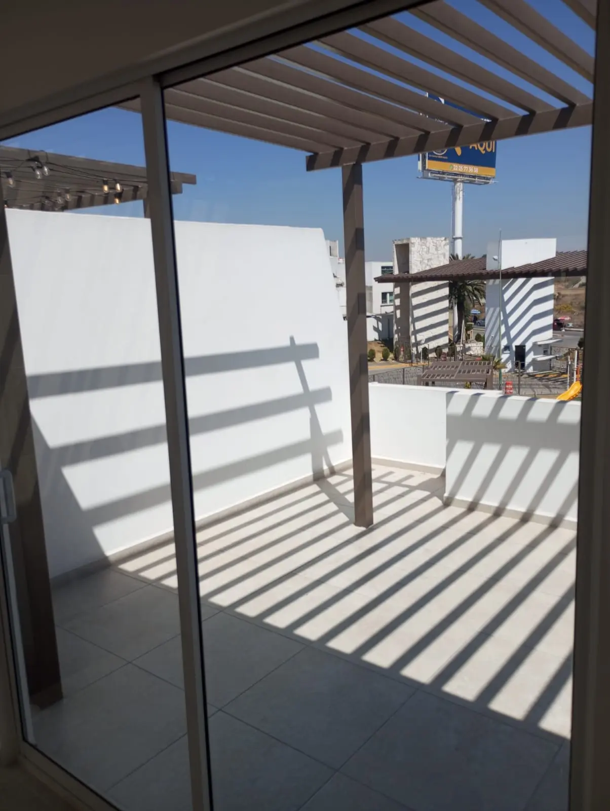 Roof garden sin amueblar vista